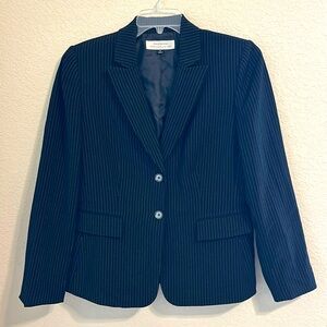 Tahari Authur S. Levine Suit Jacket/ Blazer in Black Striped Sz 10